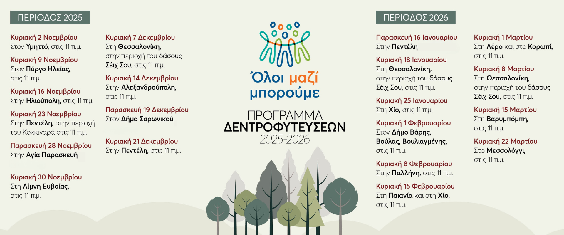 Πρόγραμμα δενδροφυτεύσεων